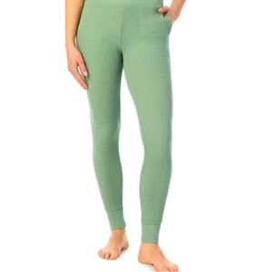 Cuddl Duds Base Layer Sage Green Leggings 32”-34” Waist NWOT